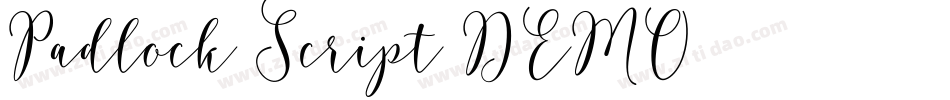 Padlock Script DEMO字体转换
